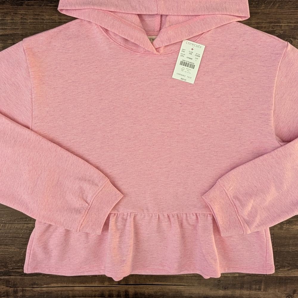 NEW! Crewcuts J. Crew Pink Hoodie Sweatshirt